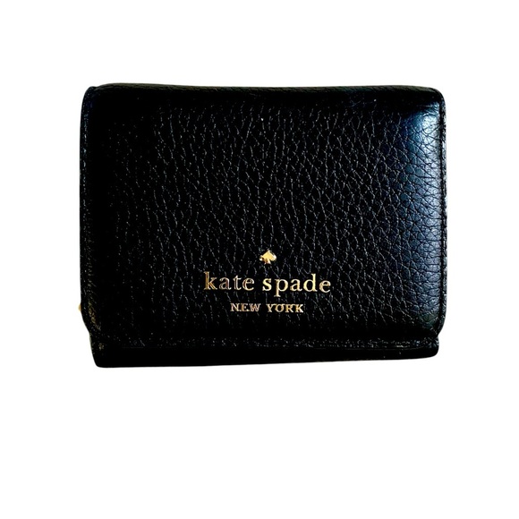 Kate Spade New York Jackson Small Trifold Continental Wallet Black - Picture 1 of 10